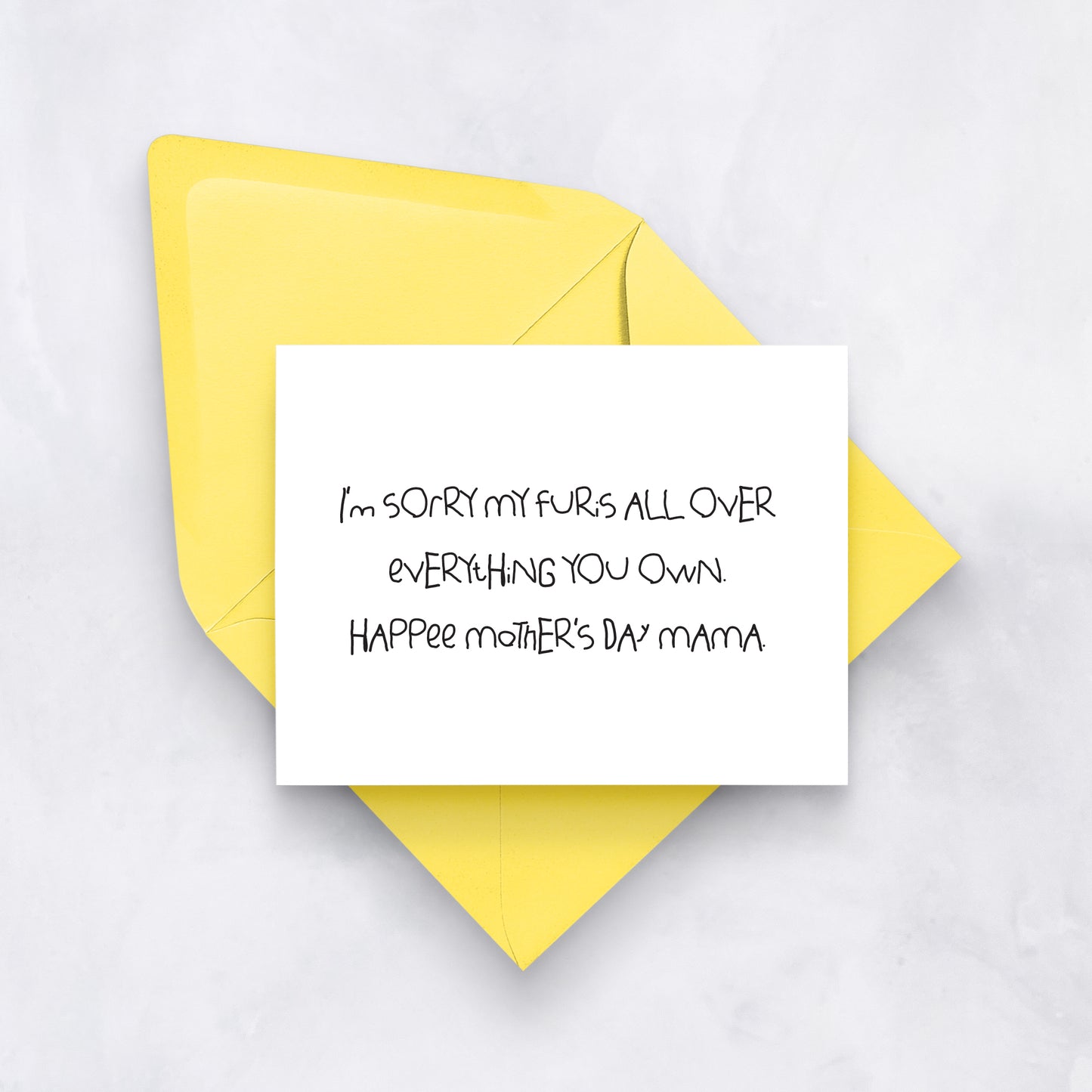 Funny Mother’s Day Card from Pet | Sorry My Fur’s All Over Everything