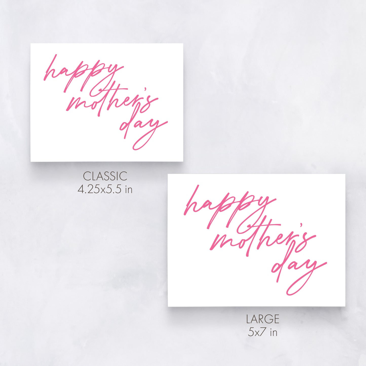 Happy Mother’s Day Card – Minimal Modern Pink Script Greeting Card
