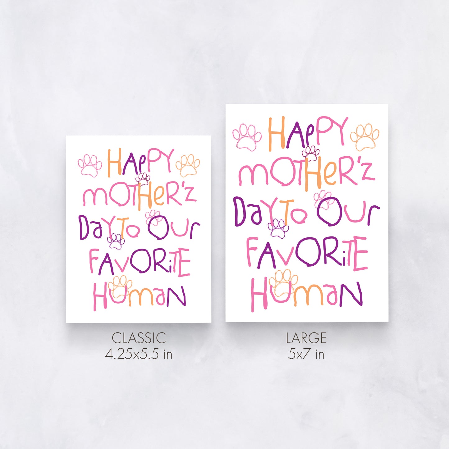 Happy Mother’s Day to Our Favorite Human – Cute Pet Card