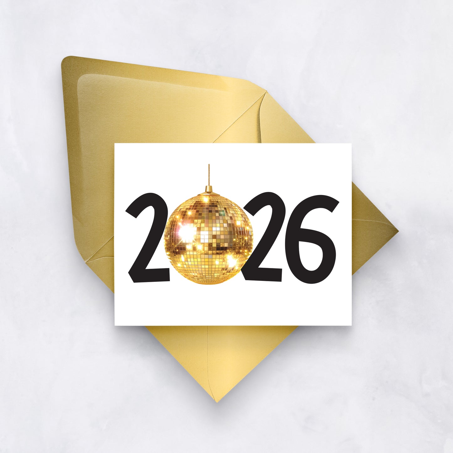 Disco Ball 2026 – Sparkly New Year Card