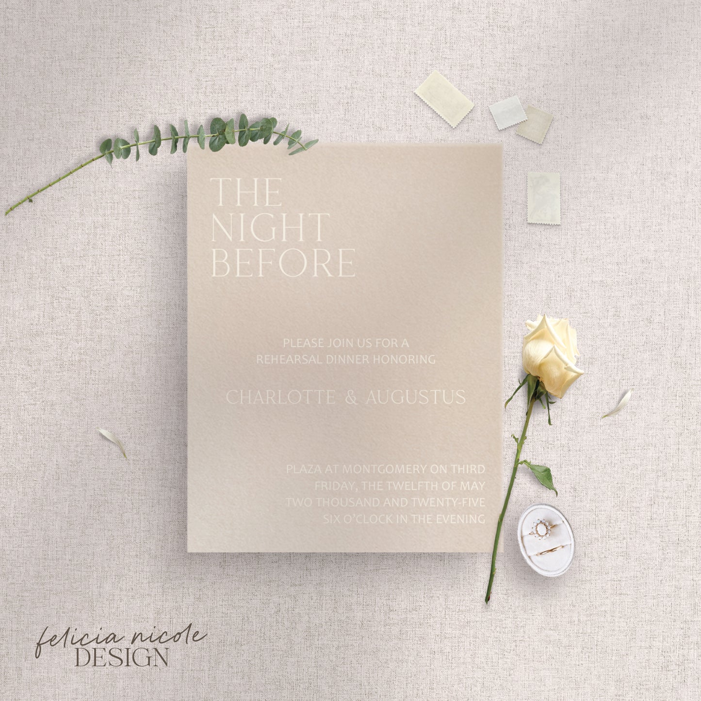 The Charlotte | Rehearsal Dinner Card