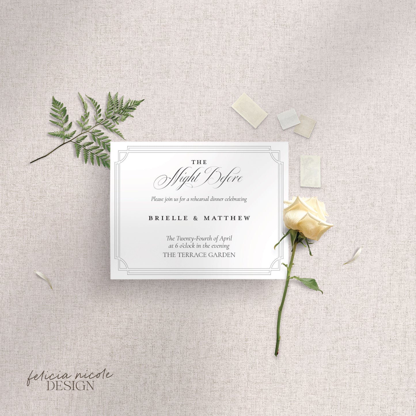 The Brielle | Rehearsal Dinner Card