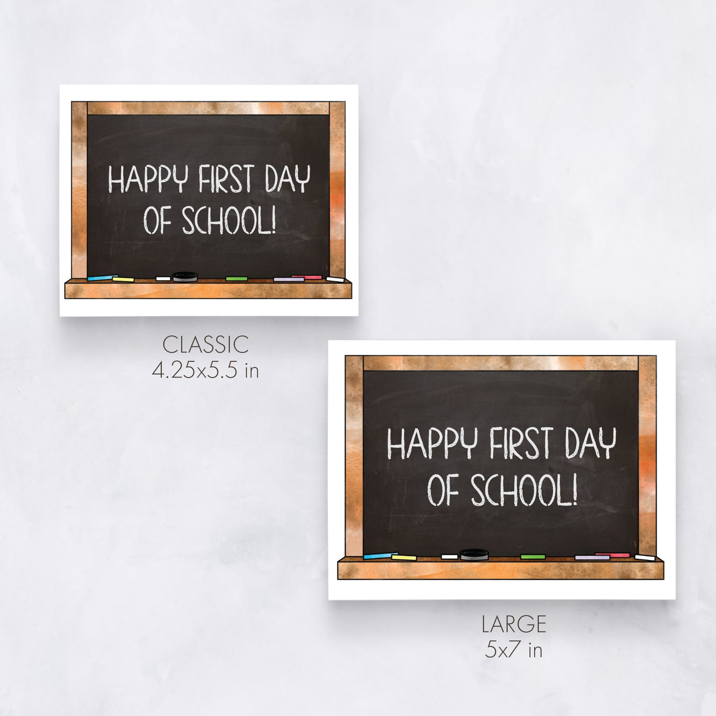 Happy First Day of School | Chalkboard Card