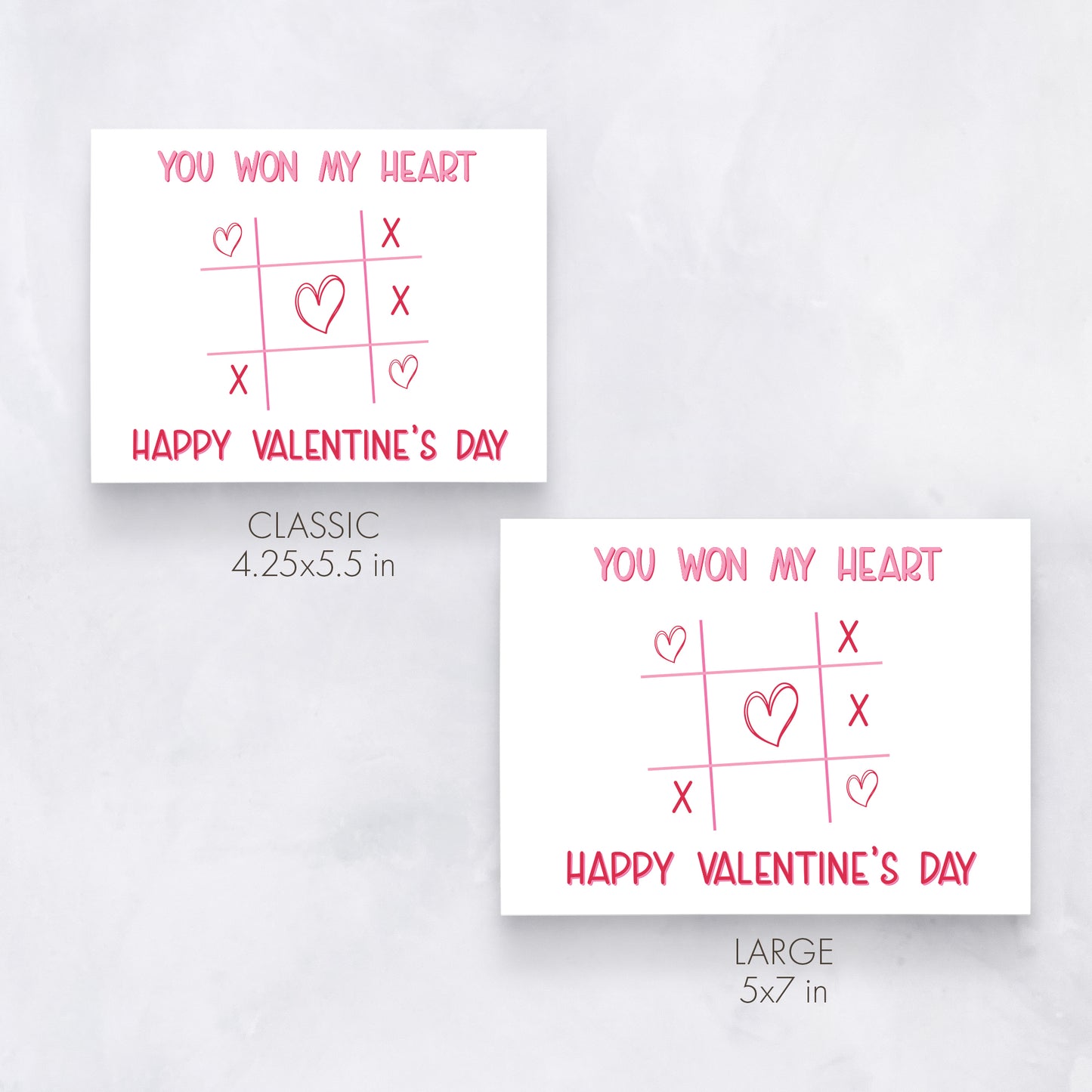 You Won My Heart | Tic Tac Toe Valentine’s Day Card