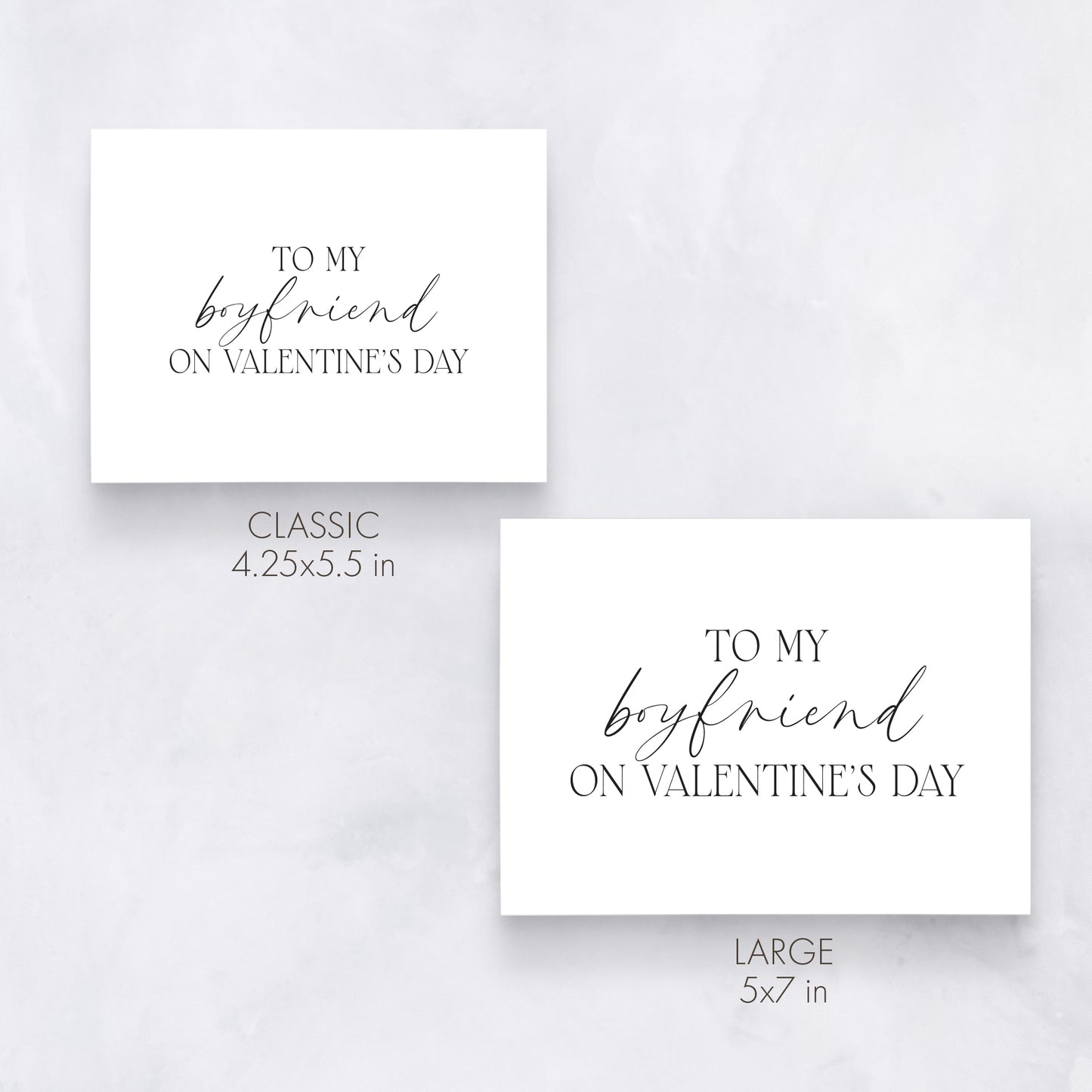 To My Boyfriend on Valentine’s Day | Minimal Romantic Card