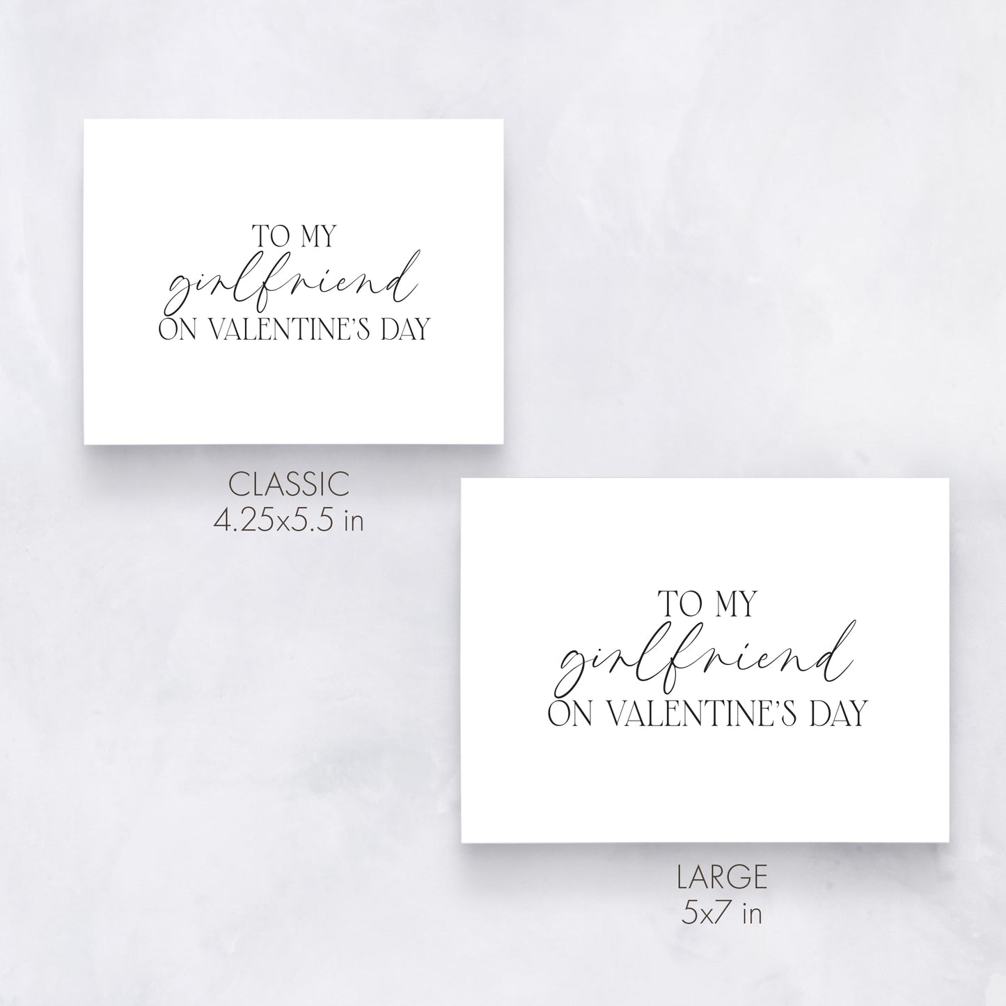 To My Girlfriend on Valentine’s Day – Minimal Romantic Card