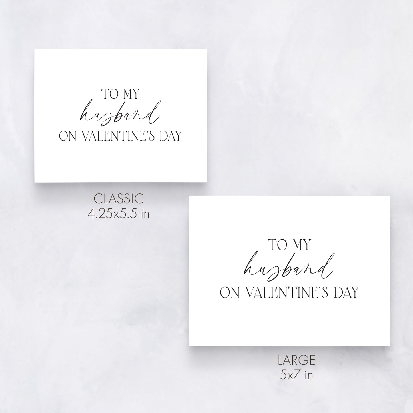 To My Husband on Valentine’s Day – Minimal Romantic Card