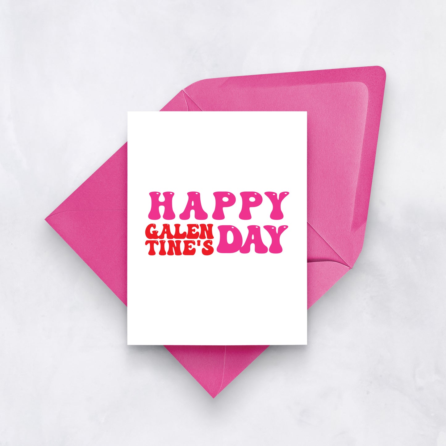 Happy Galentine’s Day | Retro Pink and Red Friendship Card