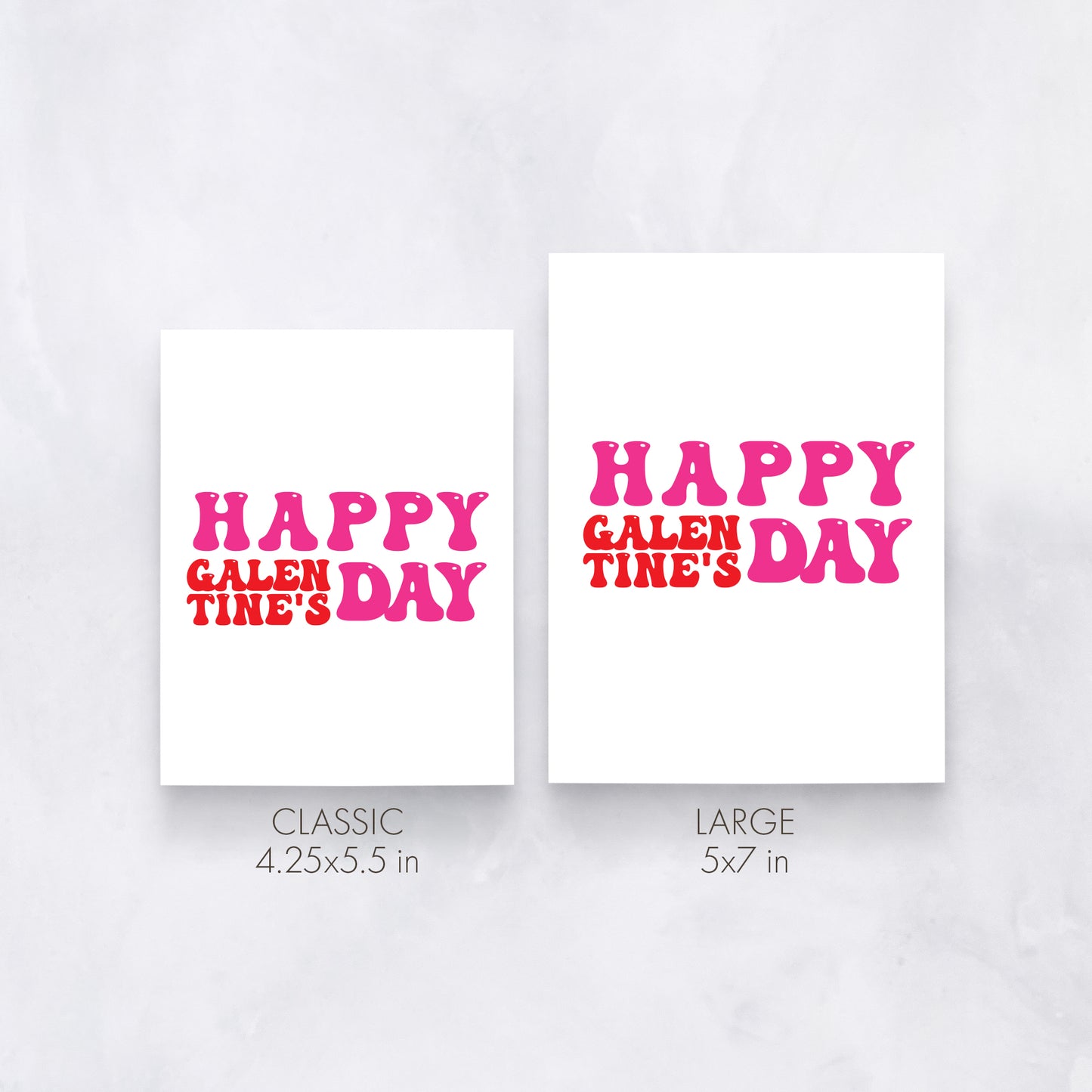 Happy Galentine’s Day | Retro Pink and Red Friendship Card