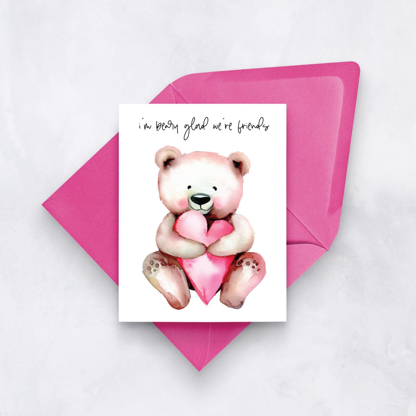 I’m Beary Glad We’re Friends | Cute Friendship Card