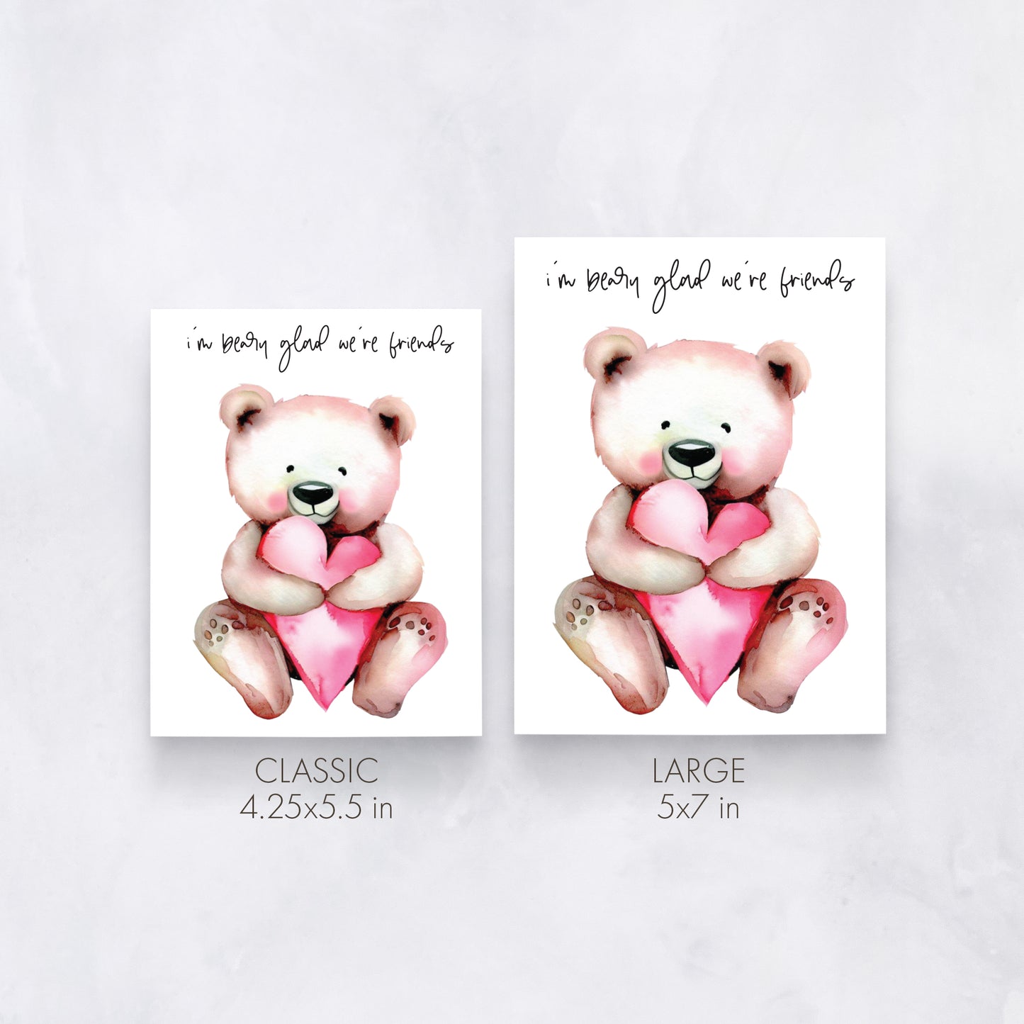 I’m Beary Glad We’re Friends | Cute Friendship Card