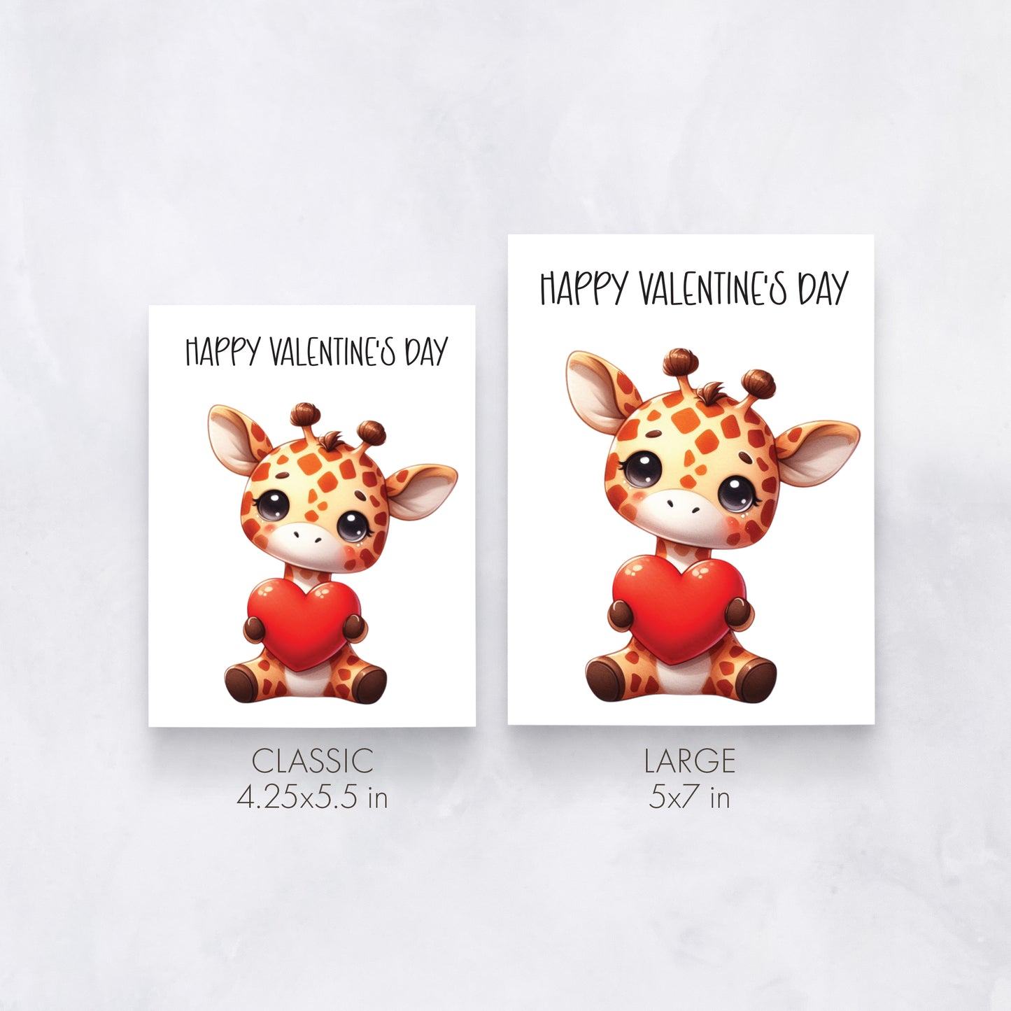 Happy Valentine’s Day – Cute Giraffe Card