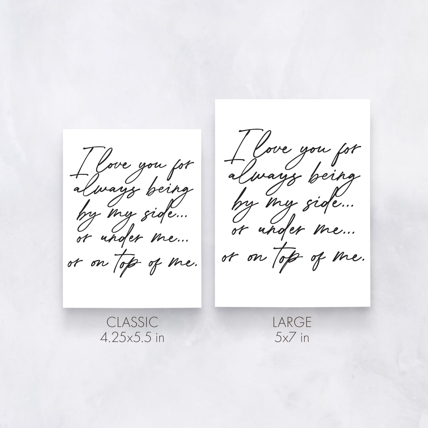 By My Side (or On Top of Me) | Sexy Valentine’s Day Card
