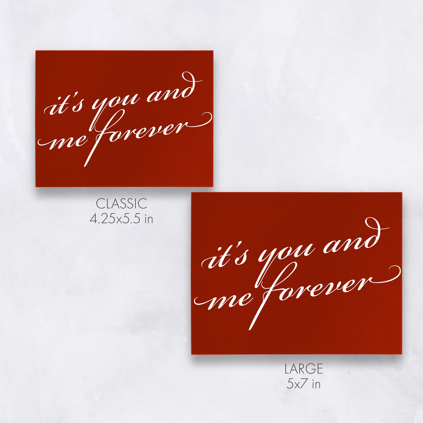It’s You and Me Forever Valentine’s Day Card – Romantic Love Greeting Card