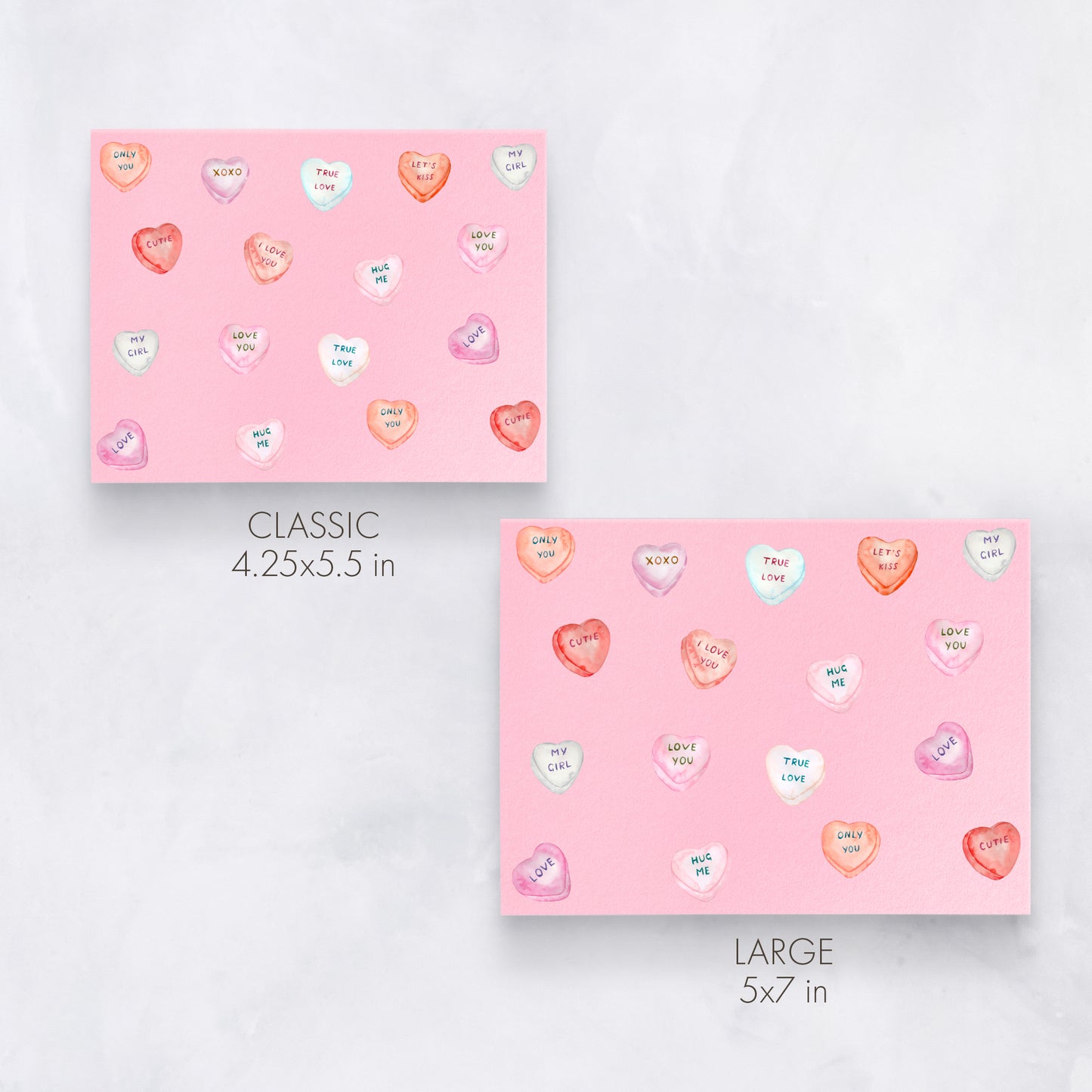 Conversation Hearts Valentine’s Day Card – Cute Candy Heart Love Card