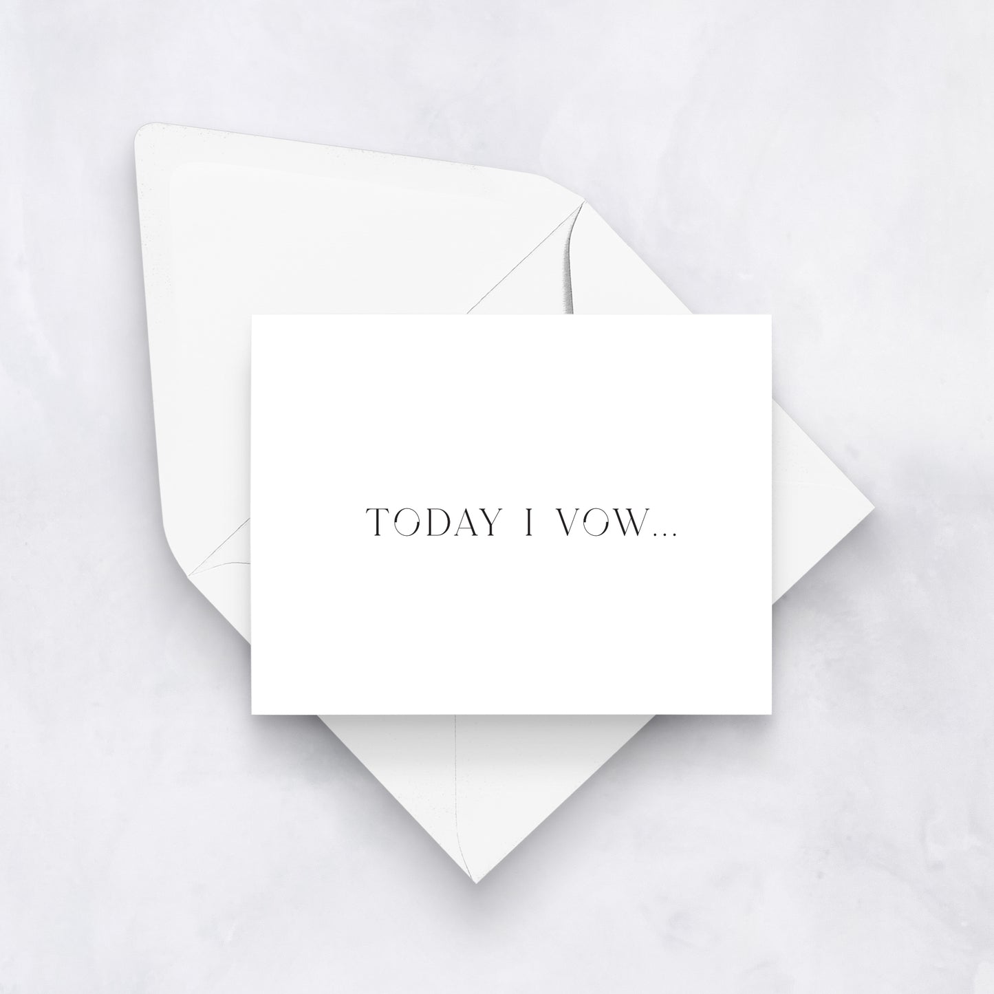 “Today I Vow” Wedding Cards | Elegant Minimalist Vow Writing Set for Couples