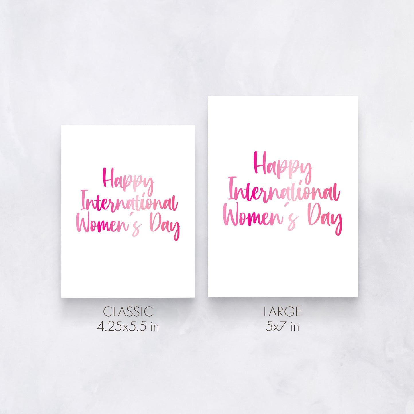 Happy International Women’s Day Card – Pink Gradient Feminist Greeting