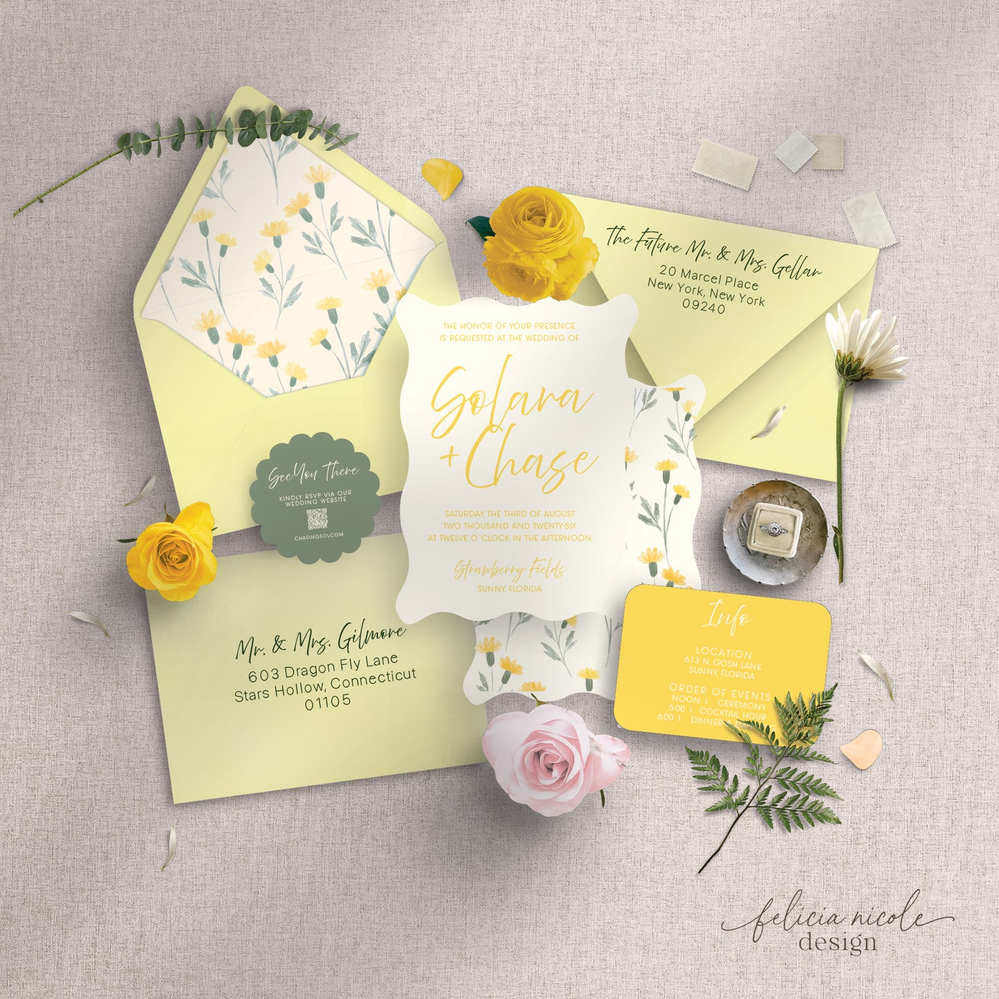 The Solara | Wedding Invitation Suite