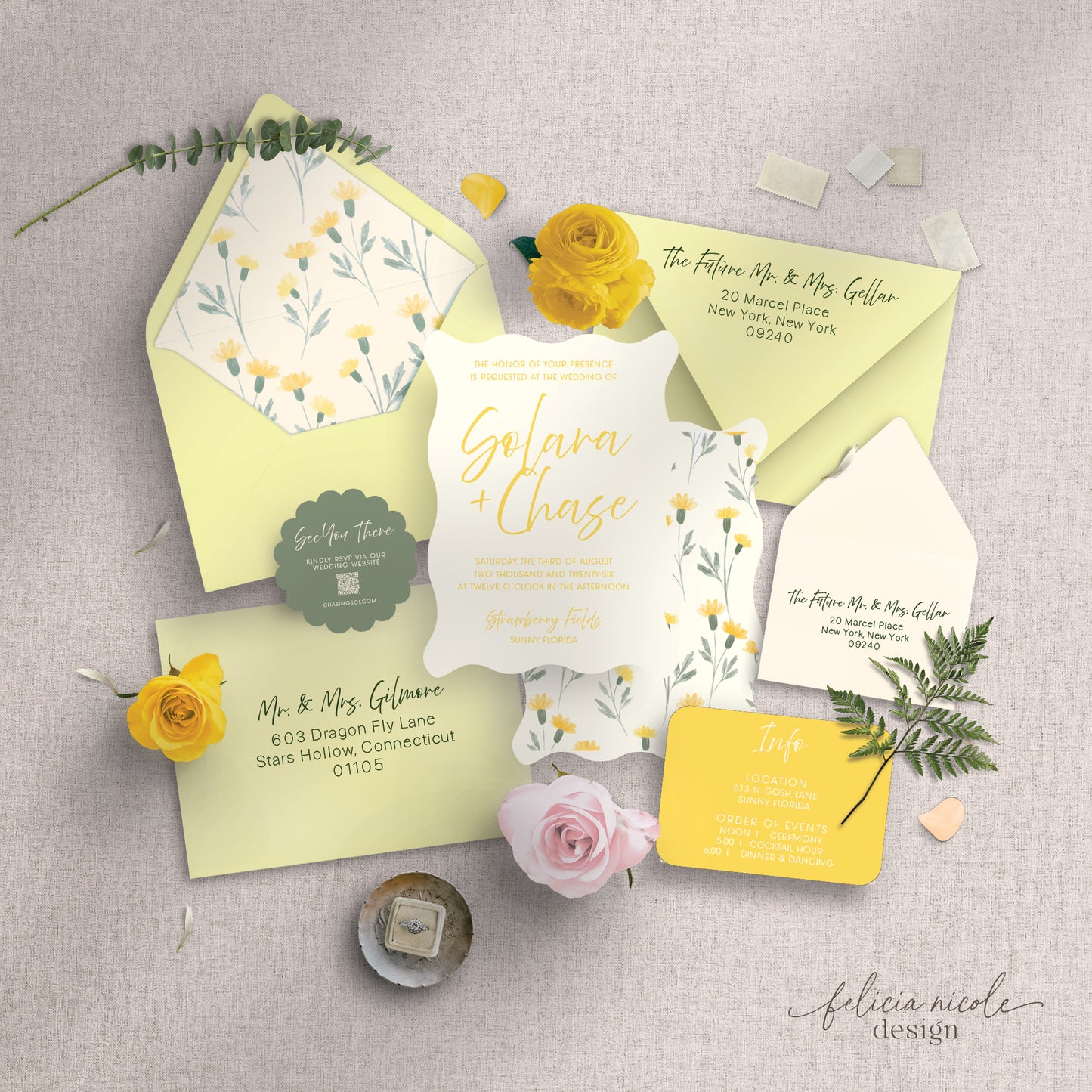The Solara | Wedding Invitation Suite