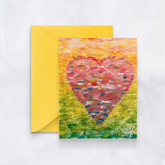 Painted Heart Greeting Card