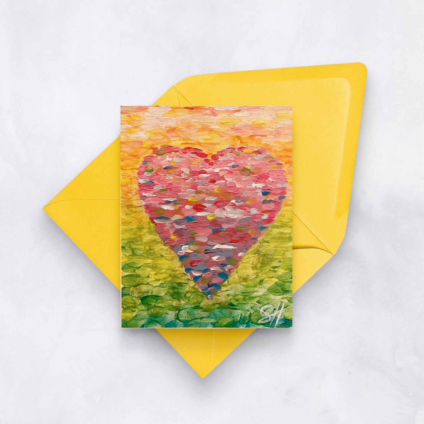 Painted Heart Greeting Card
