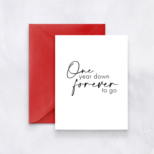 One Year Anniversary Card