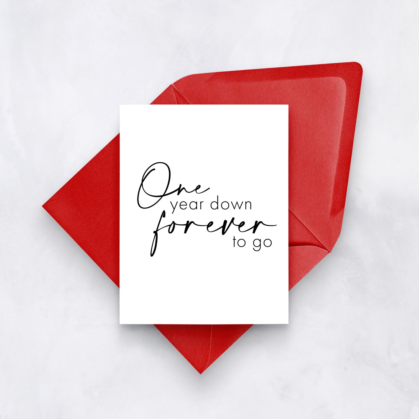 One Year Anniversary Card