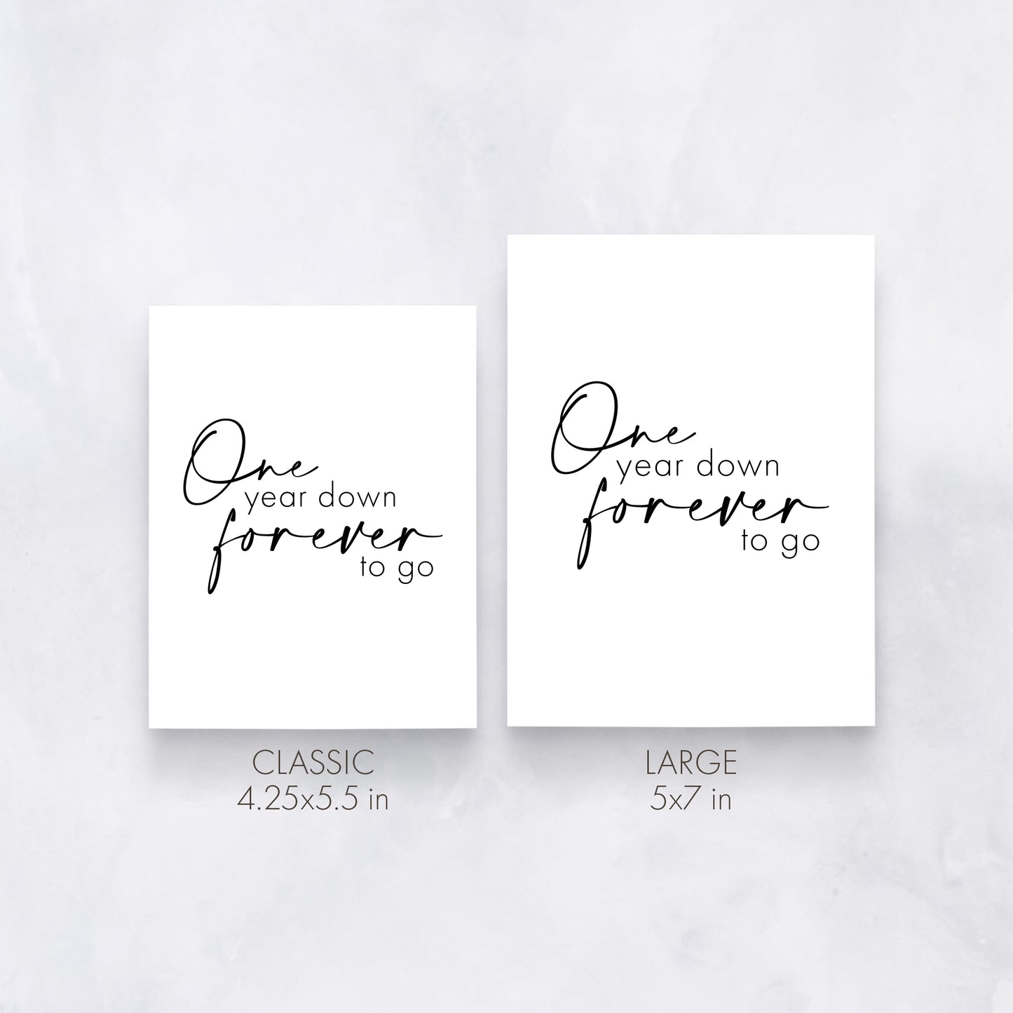 One Year Anniversary Card
