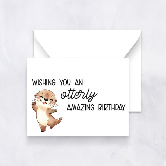 Otter Birthday Card