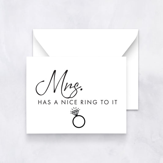 Mrs. Ring Bridal Card