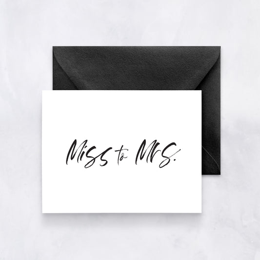 Miss to Mrs. Card