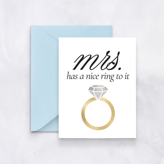 Gold Ring Bridal Card
