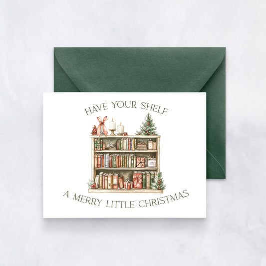 Book Lover Christmas Card