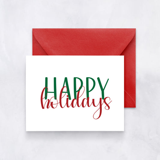 Bold Happy Holidays Card