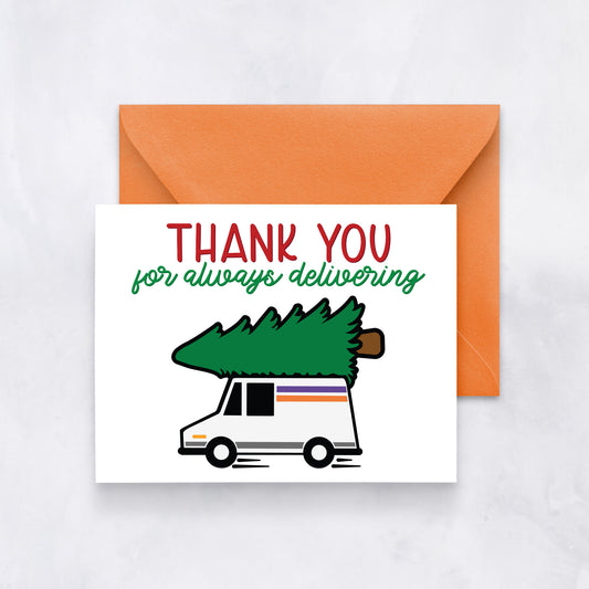 Holiday Delivery Thank You Card