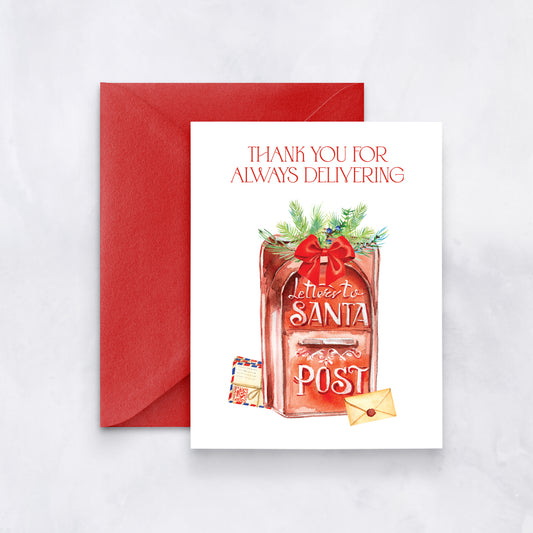 Santa Mailbox Thank You Card