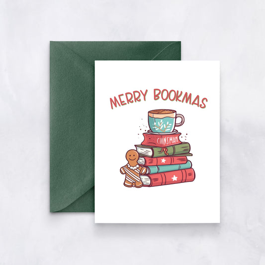 Merry Bookmas Holiday Card