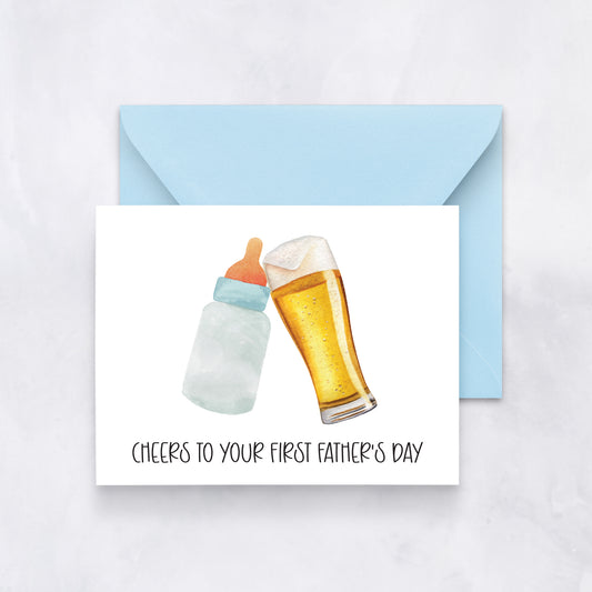First Father's Day Beer Card