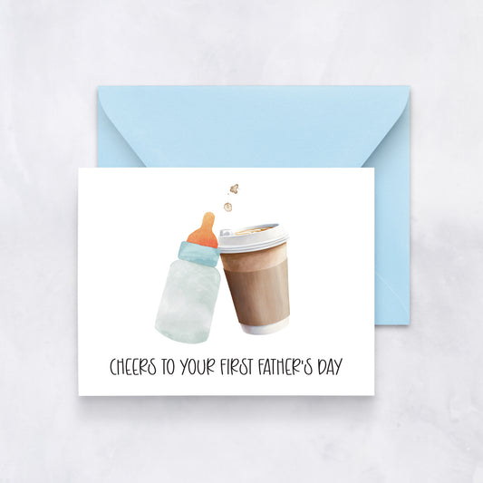 First Father's Day Coffee Card