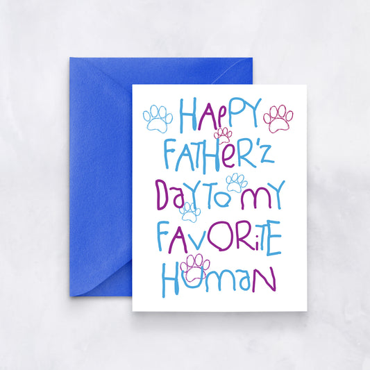 Funny Pet Dad Card My Human