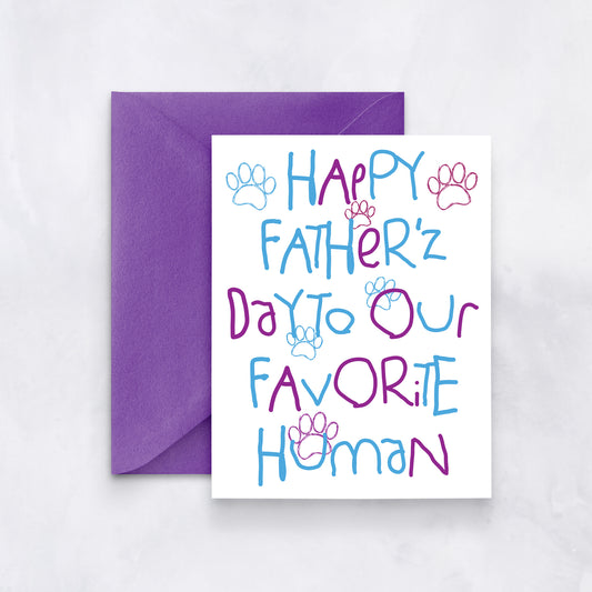Funny Pet Dad Card for Our Human