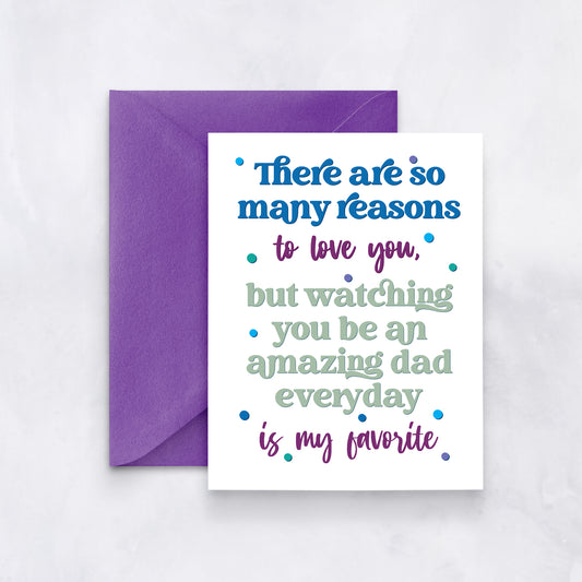 Colorful Amazing Dad Card