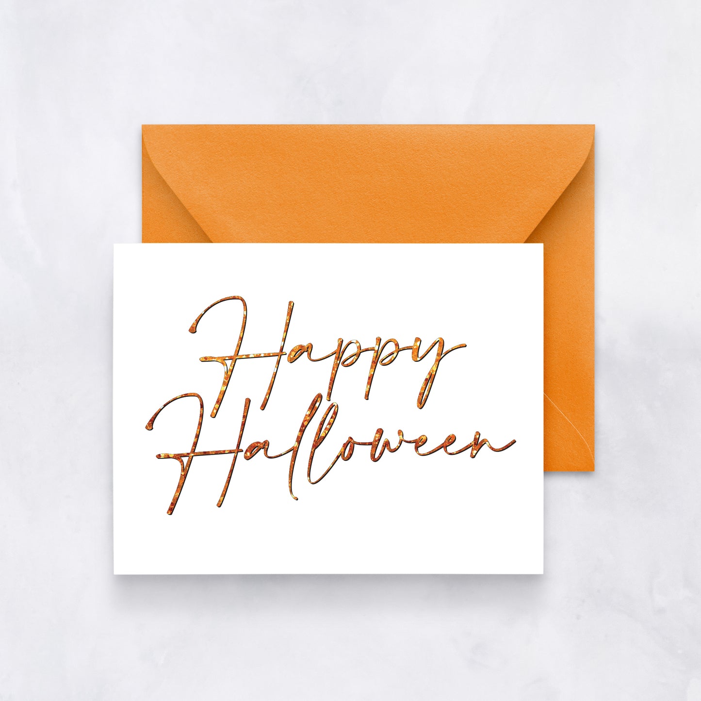 Script Happy Halloween Card