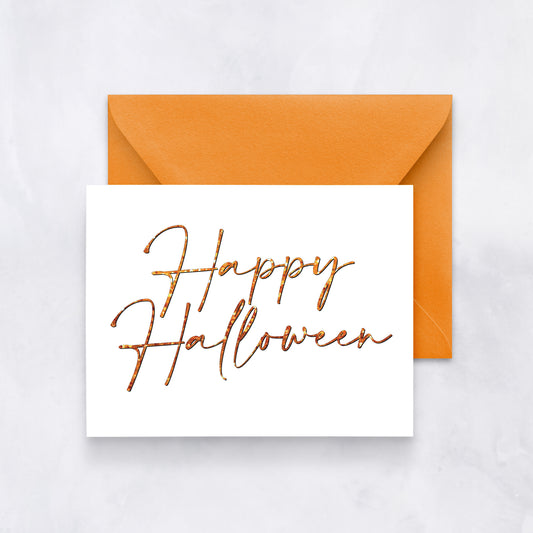 Script Happy Halloween Card