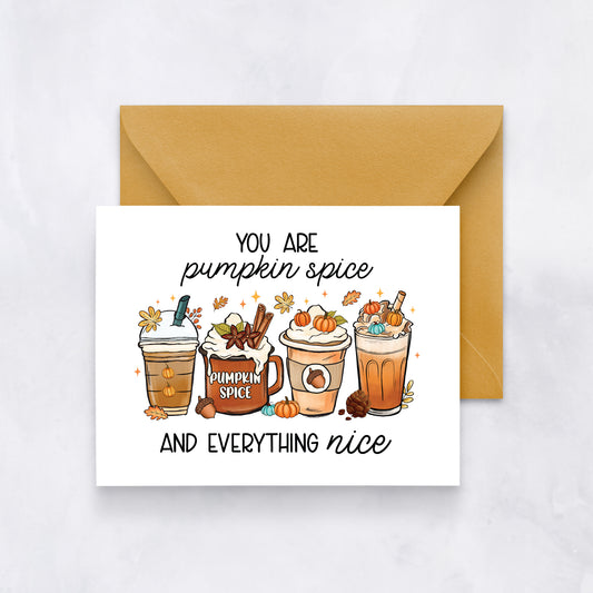 Pumpkin Spice Halloween Card