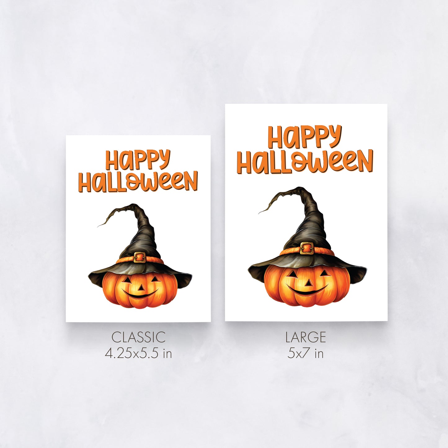 Pumpkin Witch Halloween Card