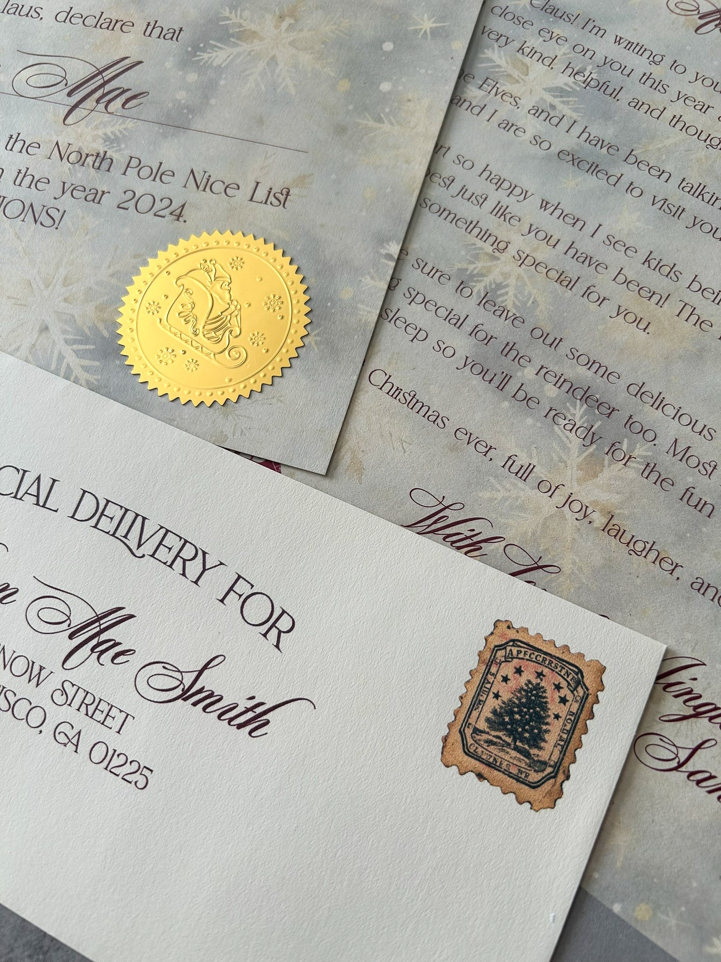 Personalized Santa Letter & Good List Certificate