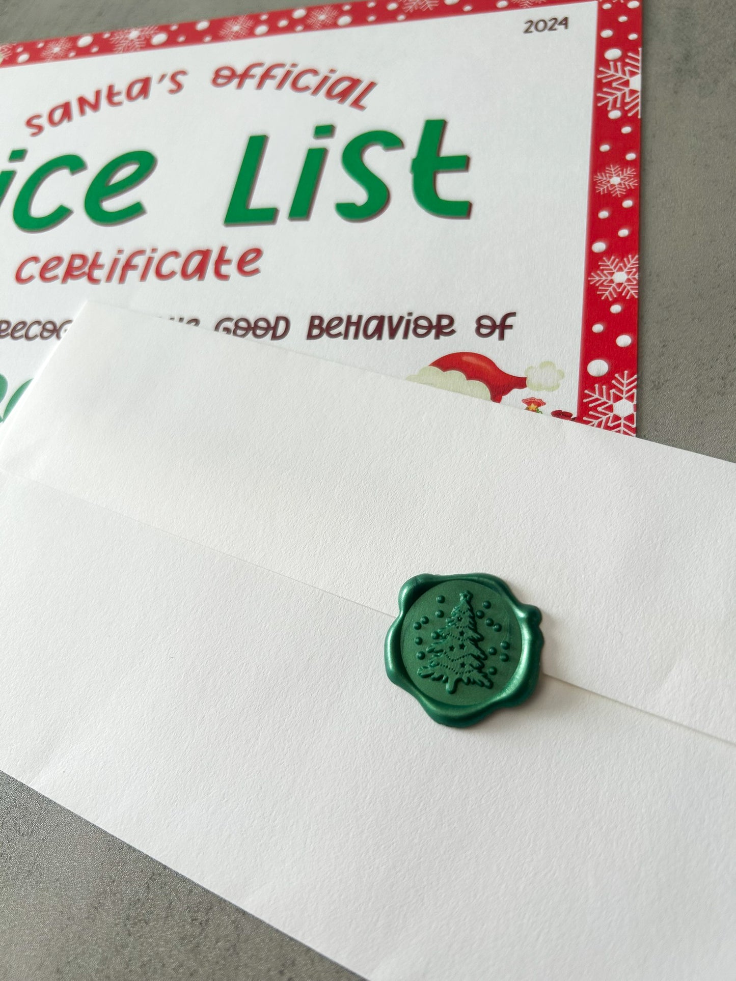 Personalized Santa Letter & Nice List Certificate