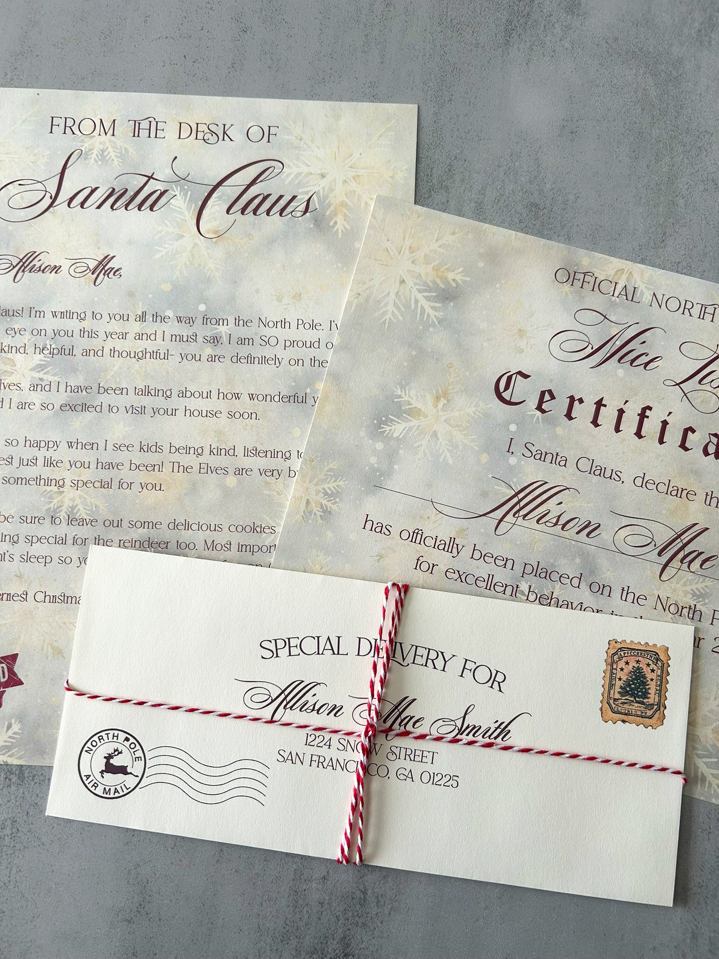 Personalized Santa Letter & Good List Certificate