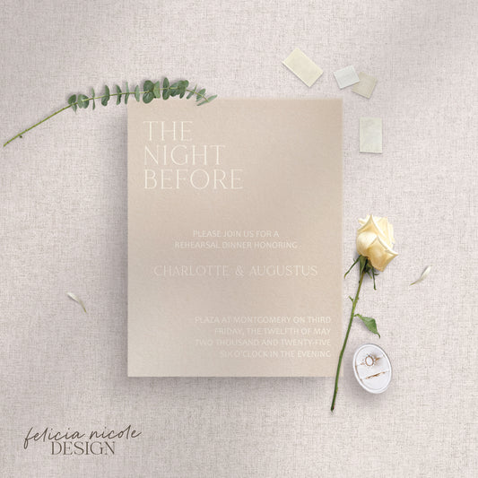 The Charlotte | Rehearsal Dinner Card